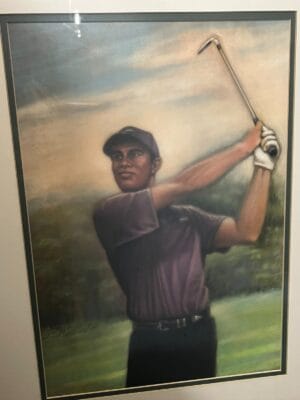 Tiger Woods Signed Portrait