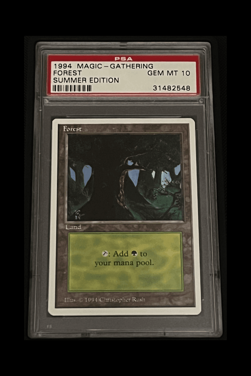 PSA 10 Summer Magic Forest Magic The Gathering card slab