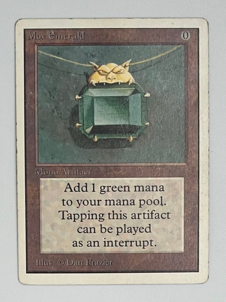 Mox Emerald Unlimited Magic: The Gathering card